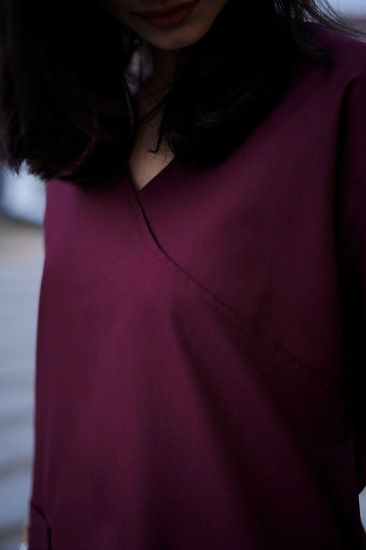 Ayra- Maroon Premium Scrubs
