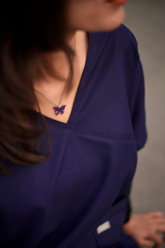 Ayra- Navy Blue Premium Scrubs