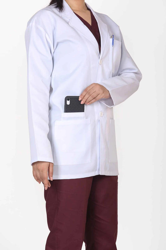 EliteCare Cotton Female Back Belt Labcoat