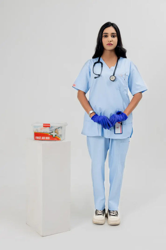 Glacial Blue Female Scrubs