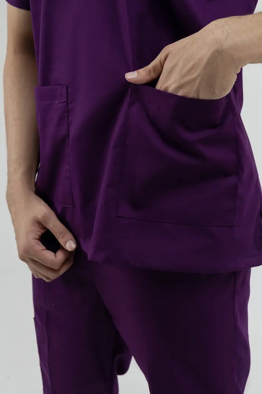 Iris Deep Purple Unisex Scrubs