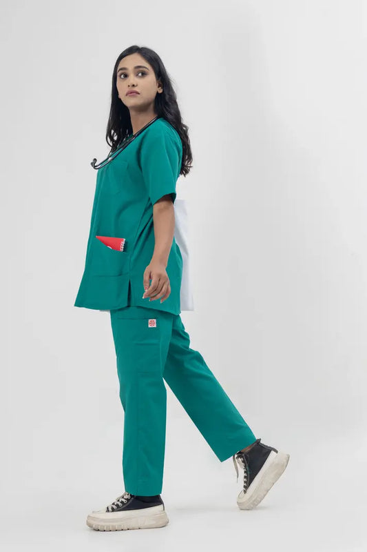 Emerald Green Female Scrubs