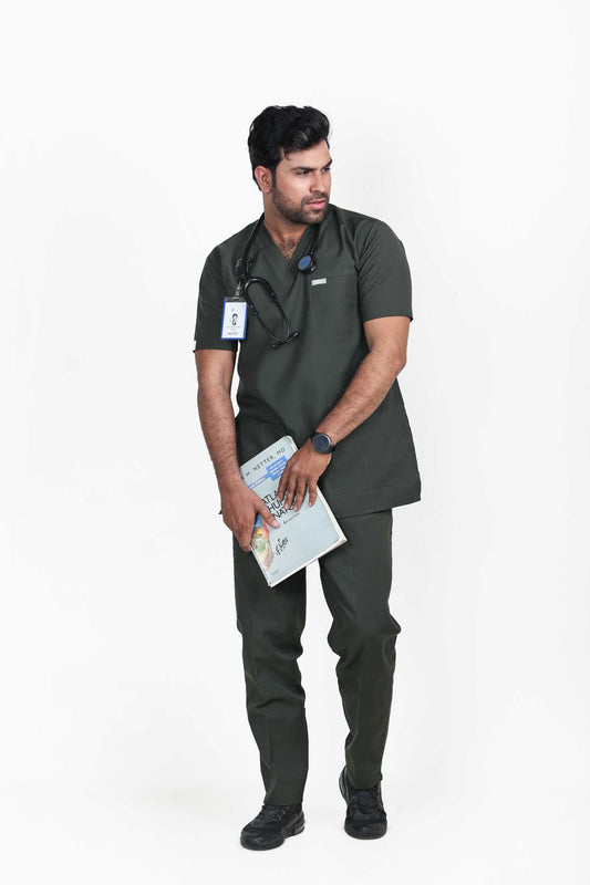 Warrior- Military Green Wrinkle Free Unisex Scrubs