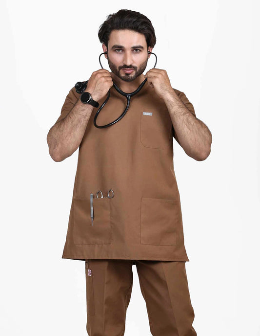 Debonair - Pale Brown Wrinkle Free Unisex Scrubs