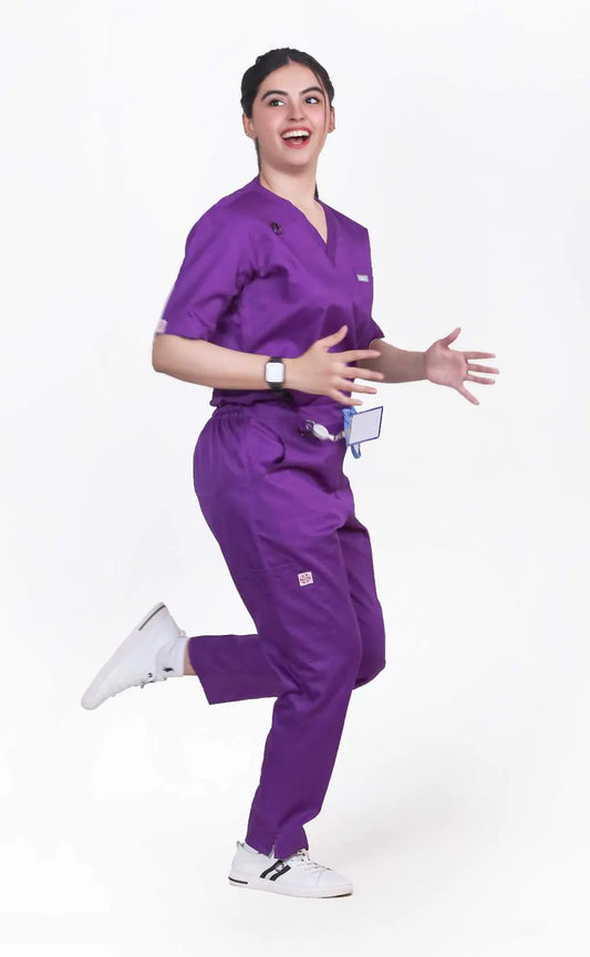 Furor- Purple Wrinkle Free Unisex Scrubs